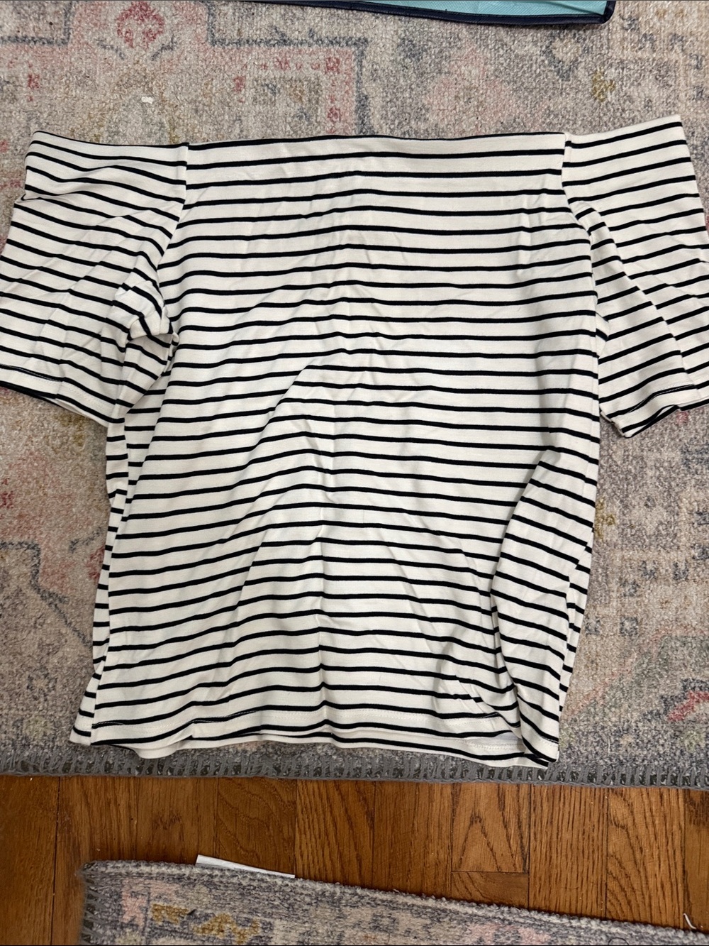 H&M Off-Shoulder Breton Striped Top